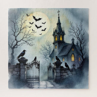 Bats in the Belfry - Crows on the Gate *AI Fantasy Jigsaw Puzzle