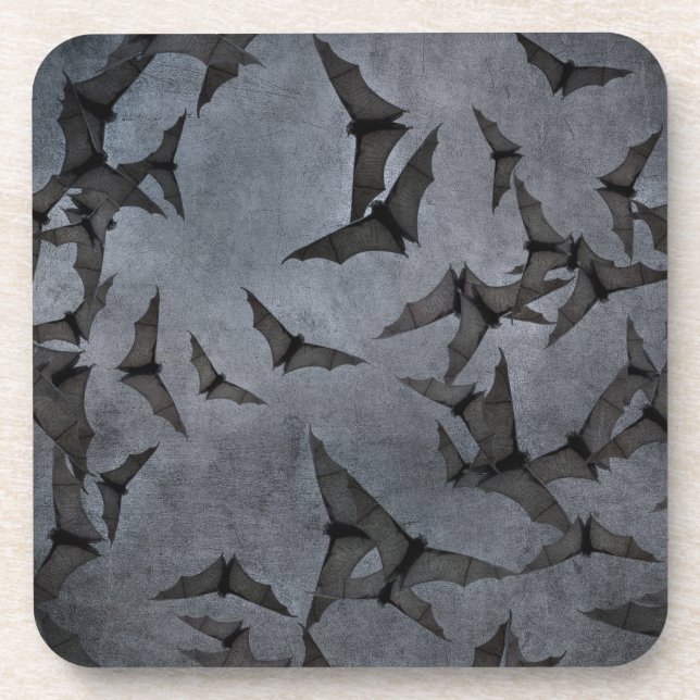 Bats In The Dark Cloudy Sky Coaster (Front)