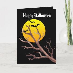 Bats In The Moonlight 5" x 7" Folded Greeting Card
