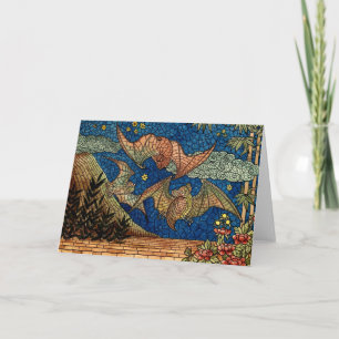Bats Japanese Window Design Card