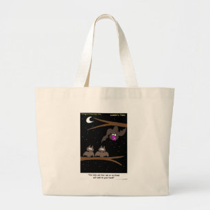 Bats Making Mistakes Funny Halloween Gifts Large Tote Bag