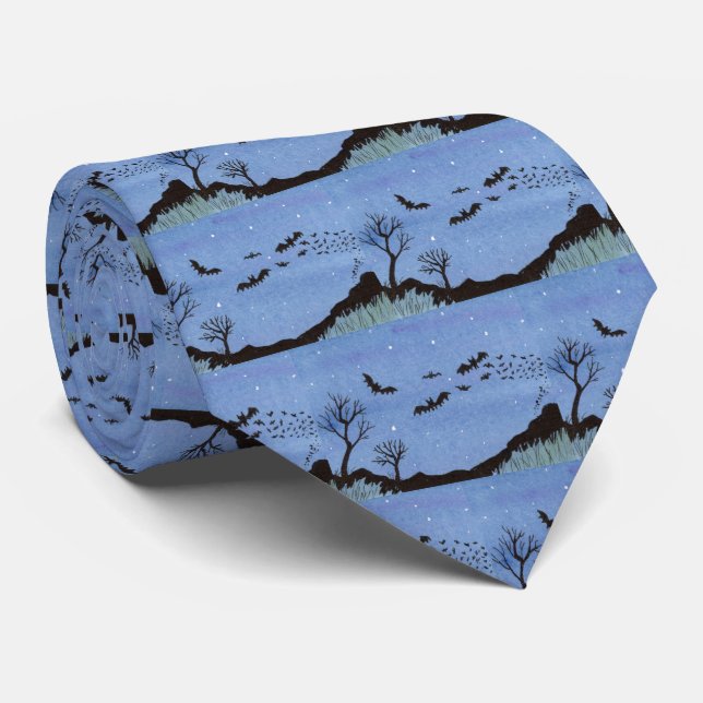 Bats Neck Tie (Rolled)