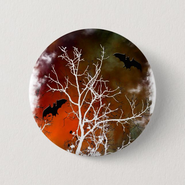 bats night out 2 inch round button (Front)