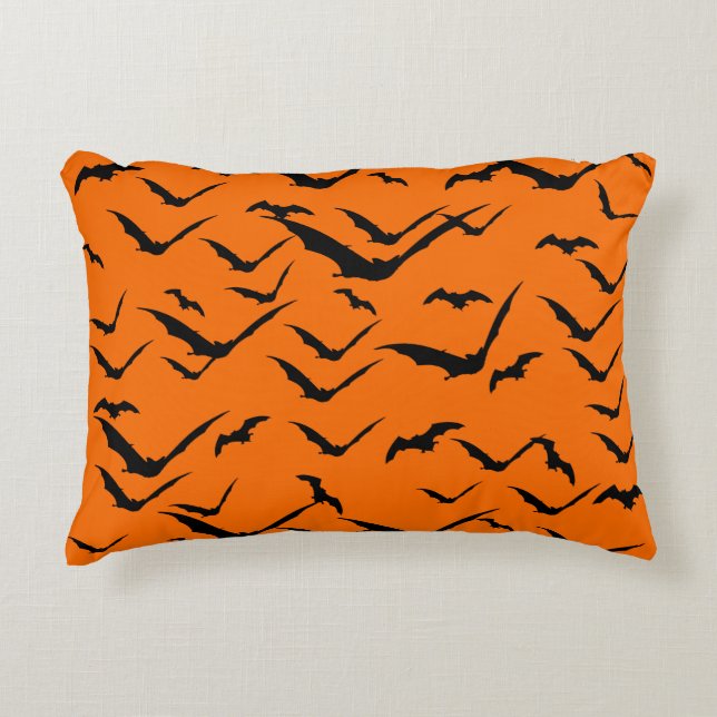 BATS PATTERN HALLOWEEN SEAMLESS   ACCENT PILLOW (Front)