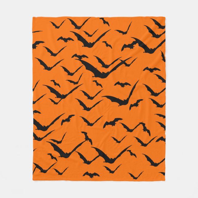 BATS PATTERN HALLOWEEN SEAMLESS   FLEECE BLANKET (Front)