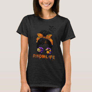 Bats Pumpkin Spider Skull Mom Life Halloween Match T-Shirt