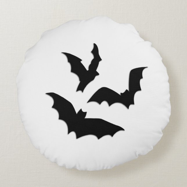 Bats Round Pillow (Back)