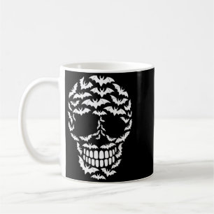 Bats Skull Silhouette Funny Halloween Costume Coffee Mug