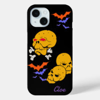 Bats Skull Spider iPhone Case - Gothic Design!