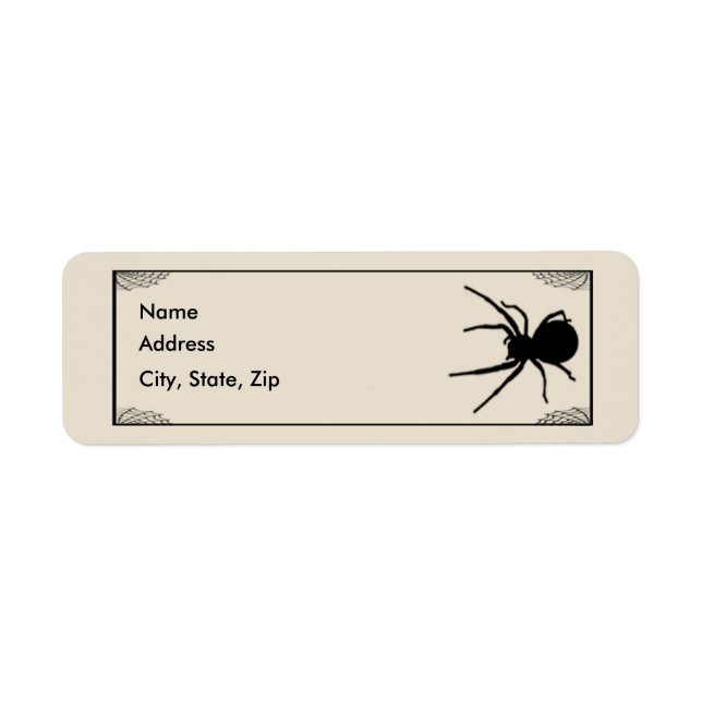 Bats & Spider Address Labels Template (Front)