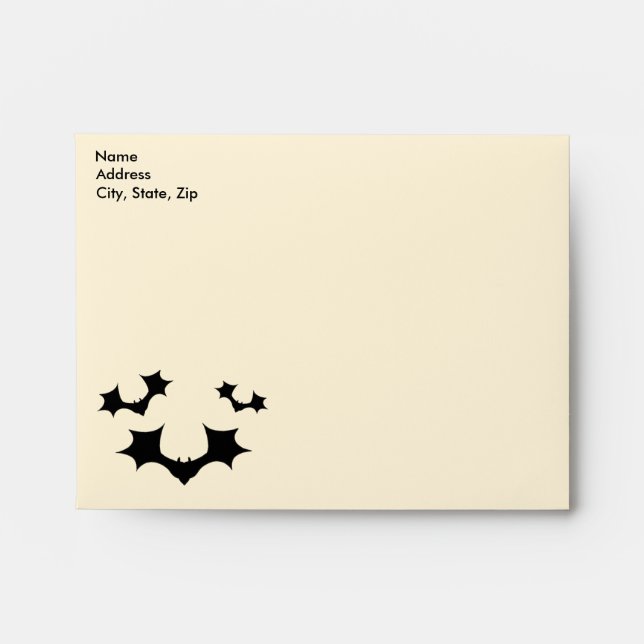 Bats & Spider Envelope Template (Front)