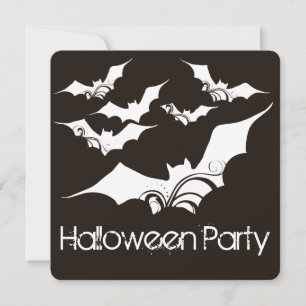 Bats volants Invitation de la fête d'Halloween 3