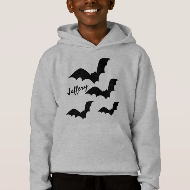 Bats with Name Hoodie (Front)