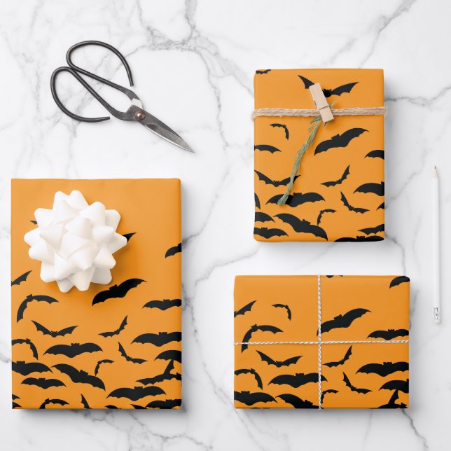 Bats Wrapping Paper Sheet (Front)