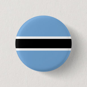 Batswana Flag, Flag of Botswana 1 Inch Round Button