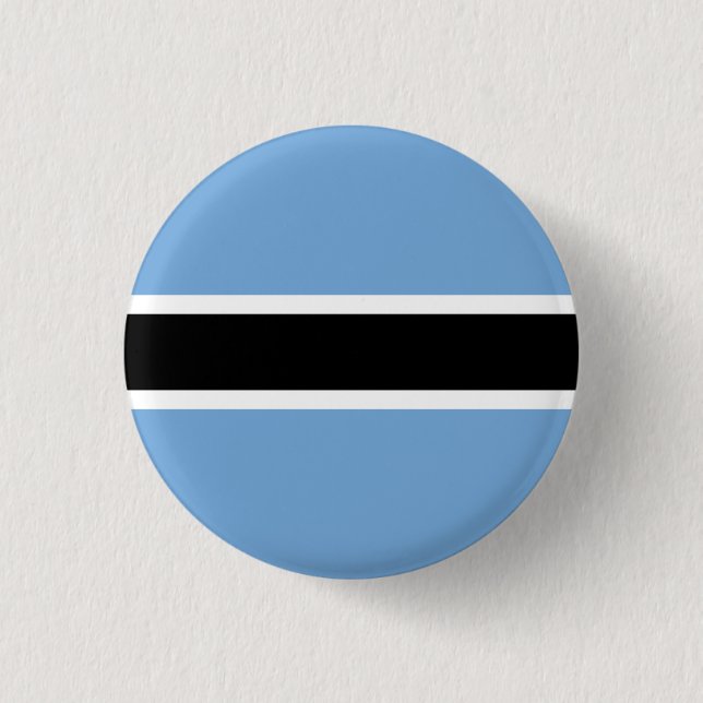Batswana Flag, Flag of Botswana 1 Inch Round Button (Front)