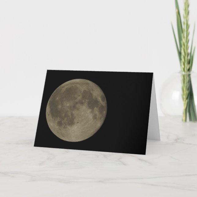 Batte et la carte de voeux de Pleine lune, (Devant)