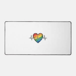 Battement de coeur arc-en-ciel Gravure vintage Des