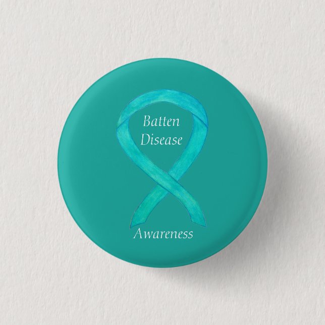 Batten Disease Awareness Ribbon Art Pin (Front)