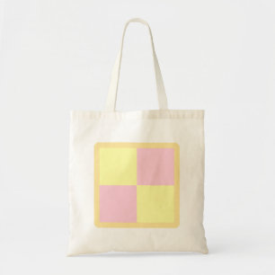 Battenburg Cake. Pink and Yellow. Tote Bag