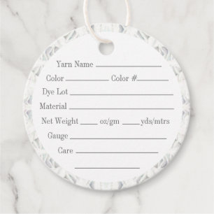 BATTENBURG LACE 2" Round Yarn Tags