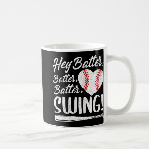Batter Swing Baseball Heart Mom Cute Women's Mothe Coffee Mug