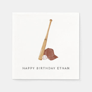 Batter Up Baseball Birthday  Napkin