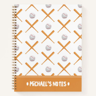 Batter Up Baseball Sports   Add Your Name Notebook
