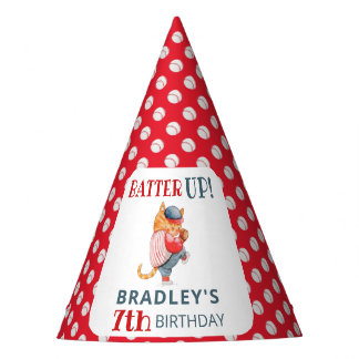 Batter Up! Baseball Sports Boys Birthday Party  Hat