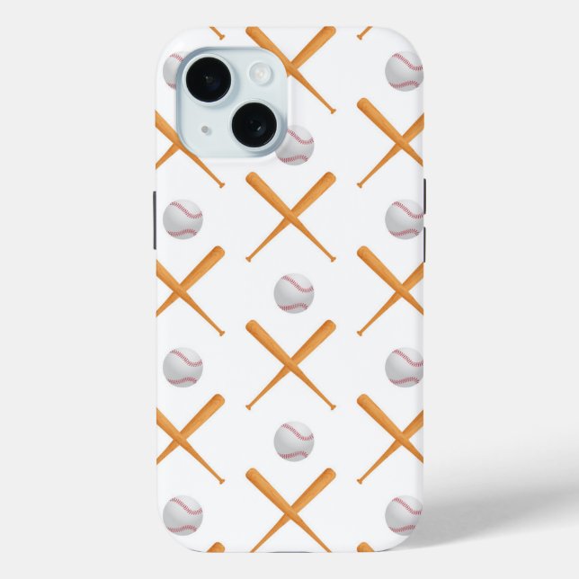 Batter Up Baseball Sports Pattern Case-Mate iPhone Case (Back)