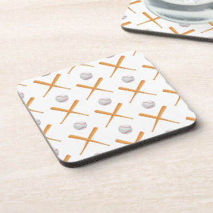 Batter Up Baseball Sports Pattern Coaster