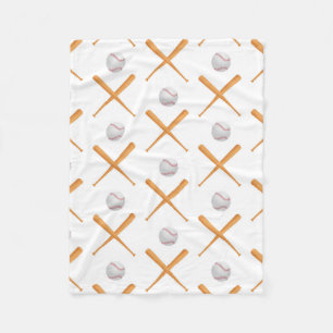 Batter Up Baseball Sports Pattern Fleece Blanket