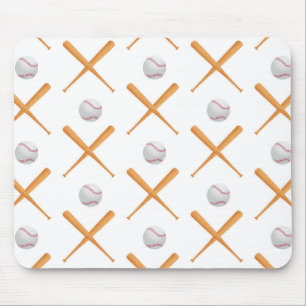 Batter Up Baseball Sports Pattern Mouse Pad