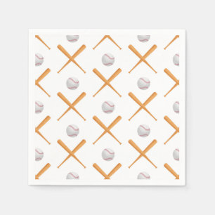 Batter Up Baseball Sports Pattern Napkin