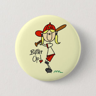 Batter Up Baseball Tshirts and Gifts 2 Inch Round Button