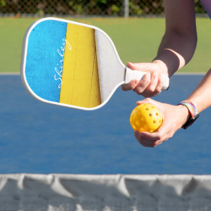 Battered Building-Minimal Abstract by STaylor Pickleball Paddle