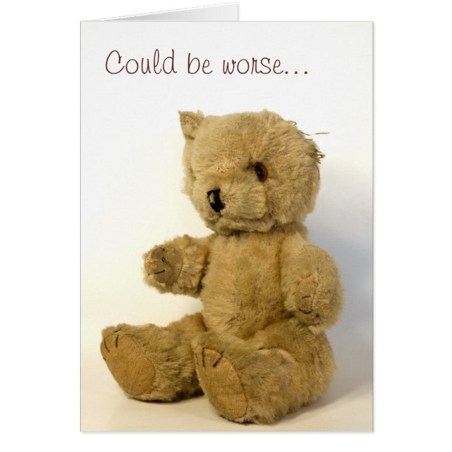 Battered Teddy Bear Card (Front)