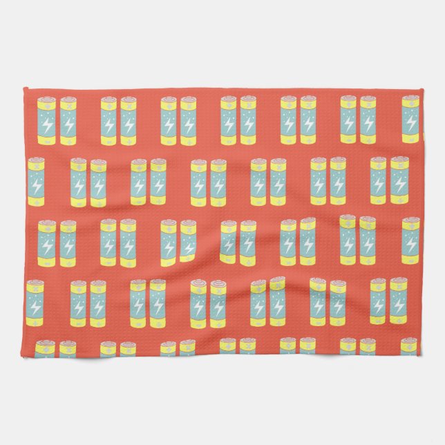 Batteries Kitchen Towel (Horizontal)