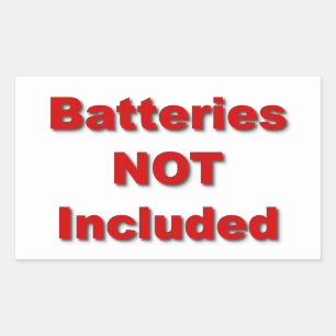 Batteries Not Included Sticker