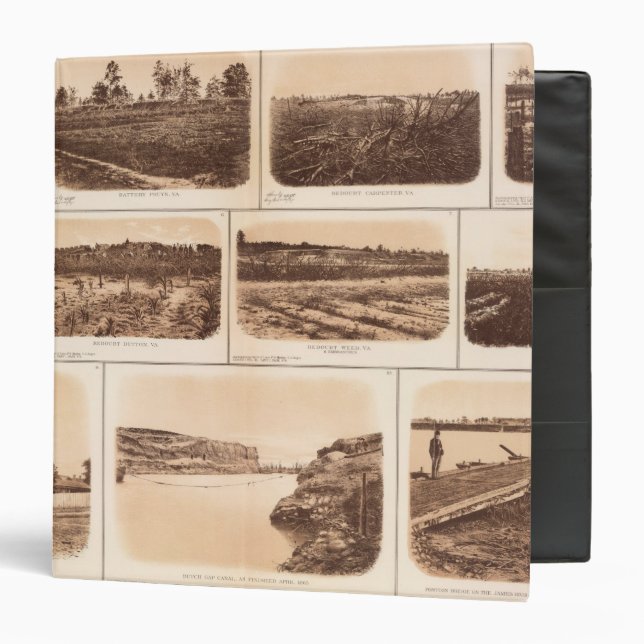 Batteries, redoubts, building, canal, bridge binder (Front/Inside)