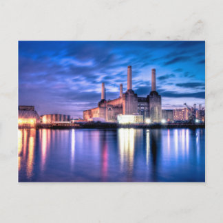 Battersea Power Station at night Postcard