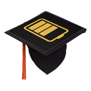 Battery Funny Glitter Graduation Cap Topper