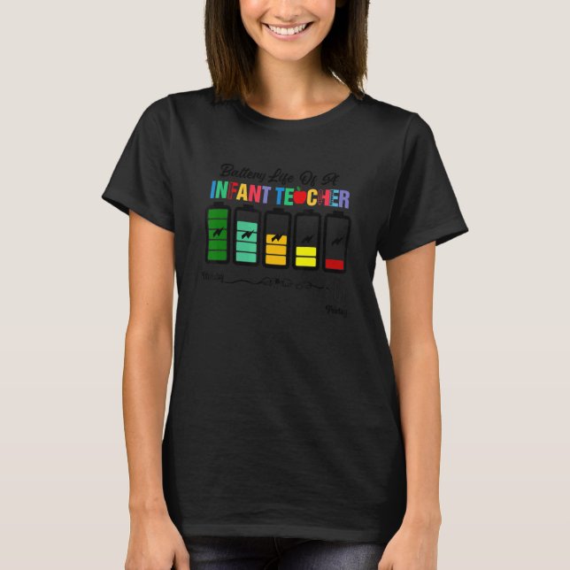 Battery Life of a Infant Teacher TGIF T-Shirt (Front)