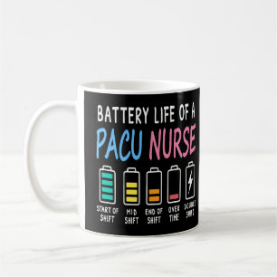 Battery life of a PACU nurse levels humor Coffee Mug