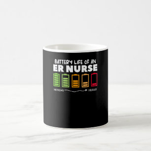 Battery Life Of An ER Nurse Emergency Room Nurses Coffee Mug