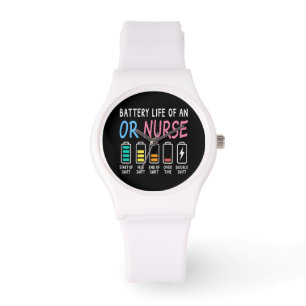 Battery life of an OR nurse humor chart Watch