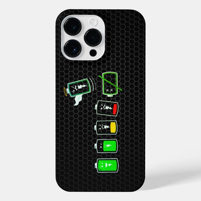 Battery Life - Retro Green Edition  iPhone Case (Back)