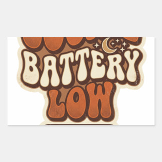 Battery Low Retro Sticker | Funny Aesthetic Vintag