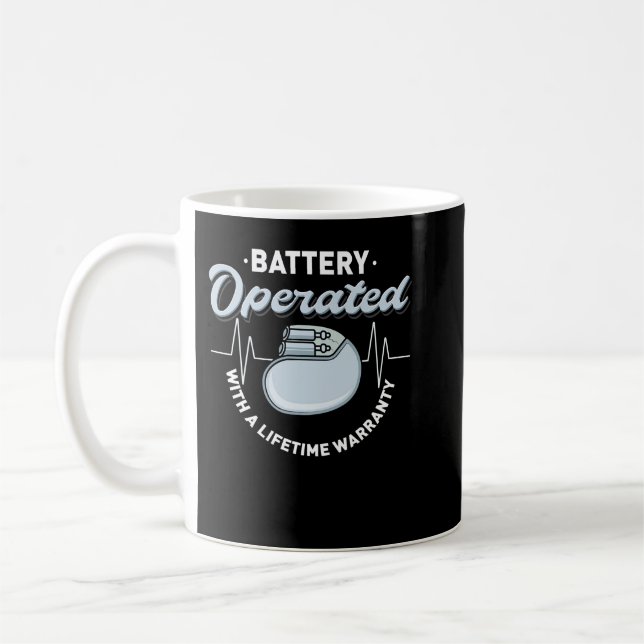Battery Operated Pacemaker Recipient Heart Attack  Coffee Mug (Left)