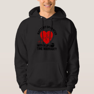 Battery Operated Pacemaker Recipient Heart Attack Hoodie
